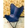PARRYS LEATHER WORLD Sedia A Farfalla In Vera Pelle Con Struttura In Metallo Retro