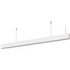 Silamp Plafoniera LED 48W 120x7x5cm Bianca da Sospensione con cavo acciaio Pi 17-48W