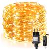 Lepro Luci Natale Esterno 20m 200 LED Luce Bianco Caldo Impermeabile IP65 per