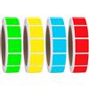 4 Rolls Adesivi Per L'inventario Domestico Quadrati Con Codice Colore