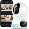 blurams 2K Telecamera Wi Fi Interno con Doppia Lente Videocamera Sorveglianza