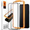Spigen Pellicola protettiva in vetro temperato Spigen Black Frame per iPhone 15