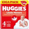 Huggies Little Movers, 150 Pannolini, Taglia 4 (7-18 Kg), Pacco Scorta