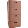 STEFANPLAST Cassettiera Domus 4 Cassetti Mocha Mousse 40 x 40 x 80 cm