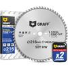 GRAFF Lama GRAFF 216x30 mm per Sega Circolare Troncatrice da Banco a Batteria Disco da