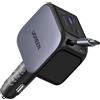 UGREEN 145W Retrattile Caricatore Auto Caricabatteria Accendisigari USB C Ricarica
