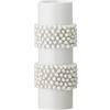 Bloomingville Barrit 82047447 - Vaso in gres porcellanato, con struttura, 8,5 x 8,5 x 20,5 cm, colore: Bianco
