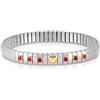 Nomination Bracciale NOMINATION Acciaio E Oro 18k 750 Con Cuore E 6 Coralli