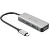 HYPER TARGUS Hyper HD41-GL - Adattatore USB-C 4 in 1, HDMI 4K60Hz, USB-C 5 Gb/s 100 W PD - 2 porte USB-A 5 Gb/s