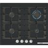 Bosch PNP6B6K40 Serie 4 Piano cottura a gas 60 cm Vetro temperato Griglie ghisa