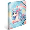 ‎HERMA HERMA A4 Happy Unicorn Portfolio Folder, Corner Folder Made of Cardboard with Nu