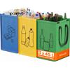 Lifewit Set di 3 Borse Raccolta Differenziata 45 L Bidoni Differenziata Interno in 3