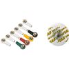 Gima 33367 Adattatore Elettrodi Monouso, Confezione da 10 & Fiab 33370 Elettrodi ECG Monouso Universali, Forma Rotonda, 1 Confezione da 50 Elettrodi, Foam-Pediatrici, & Oslash; 40 mm