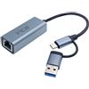 ‎inca inca USB C to Ethernet Adapter IUTP-01TX, USB 3.0 to RJ45 1000Mbps, 10/100/1000