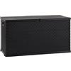 Multibox Rattan Baule Da 420L in Plastica Resistente Effetto Rattan, Colore Antr