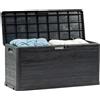 Does not apply Multibox Woody'S Baule Da 280L Multiuso 117X45X56H Cm Portaoggetti Da Giardino,