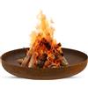 Bonbowl Ø100 Cm Acciaio Corten Bracierie - Robusta Bocchetta Di Fuoco - Braciere