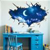 Adesivo murale 3D luna e stelle in pvc per soggiorno camera da letto ingresso