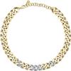 Chiara Ferragni COLLANA DONNA CHIARA FERRAGNI BRAND ACCIAIO ORO ZIRCONI BIANCHI MOD. BOSSY CHAIN