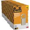 Scotch Nastro Adesivo Trasparente - 6 Rotoli (25 mm x 66 m) - Nastro Multiuso, Forte e Duraturo per Casa, Ufficio e Scuola (Confezione da 4)