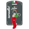 Trudi Peluche portachiavi, idea regalo, gadget turistico food Made in Italy | taglia XXS | Italian icons (Cornetto portafortuna, 5x15x1,5 cm)