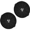 Filtri Cappa Cucina 2PCS Carbone Attivo per Rimozione Efficace
