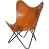 PARRYS LEATHER WORLD Sedia A Farfalla In Pelle Sedia Sling Retro Per Soggiorno E Patio