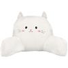 THE CONCEPT FACTORY, TX0331, Cuscino ergonomico da lettura Kawaii Cream, Design adorabile, Ideale per soggiorno o camera da letto, Dimensioni 60x35 cm, Colore crema