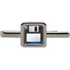 Giftshop UK Clip Per Cravatta A Forma Di Floppy Disk Quadrato