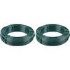 Flandria Filo di ferro plastificato verde, diametro 2,7 mm, rotolo da 100 m, filo metallico rivestito in PVC, per recinzione, giardino, fai da te (Confezione da 2)