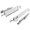 GTV - Sistema di Cassetti Modern Box, Set Guide Scorrevoli per Cassetti, Set di Cassetti, Portata fino a 40 kg, Sincronizzazione del Percorso Delle Guide, L=350mm H=83 mm, Bianco