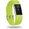 AOCGO Cinturini di ricambio per Fitbit Charge 2, cinturino di ricambio per accessori morbidi, fermaglio di metallo sicuro Fitbit Charge 2 （6,7-8,1）- verde