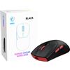 MSI (Micro-Star International) MSI FORGE GM340 W Mouse da gioco wireless nero rosso 57 g Tri-Mode 12000 DPI