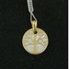 FMF Pendente Oro 18K 750 Mls. Albero Della Vita In Madreperla. 12 Mm.