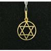FMF Pendente In Oro 18K 750 Ml. Stella Di David Con Cerchietto. 12,7 Mm.
