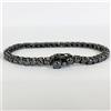 Bracciale Tennis Unisex In Argento Sterlingo 925 Con Finitura In Oro Nero