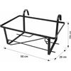 Balconiera Da Ringhiera Portavaso Per Fioriera Balcone Rettangolare 40 50 60 Cm