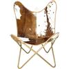 PARRYS LEATHER WORLD Vacchetta Pelle Farfalla Salotto Sedia Originale Accento Moderno Casa & Ufficio
