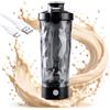 Carehabi Shaker Proteine Elettrico 700 ml/24 oz, Shaker per Proteine Ricaricabile con Miscelazione a Vortice, Motore da 7500 RPM, Ricarica Rapida Type-C, Shaker BPA Free Antigoccia con Beccuccio Pop-Up
