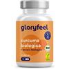 Gloryfeel Curcuma ad Alto Dosaggio 3330 mg 180 Capsule di Curcumina con Pepe Nero e