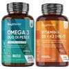 WeightWorld Omega 3 Olio di Pesce e Vitamina D3 K2 Bundle 240 Softgel 365 Compresse Omega 3