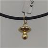 SR Pendente Oro 18K 750 Mls. Ciuccio. Con Gomma Nera