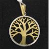FMF Pendente Oro 18K 750 Mls. Albero Della Vita. Cerchio In Oro Bianco. 21 Mm.
