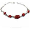 NALBORI vero argento 925 bracciale corallo naturale verace rosso a scaglie made in italy
