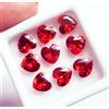 Zaffiro Arancione A Forma Di Cuore 6x6 Mm 9 Pz Gemma Sciolta Con Regalo Gratuito