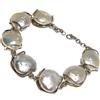 NALBORI Vero argento 925 bracciale perle naturali barocche scaramazze maestoso Italia