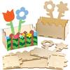 Baker Ross Fiore da Scrivania - Confezione da 3, Artigianato in Legno per Bambini (AX875)
