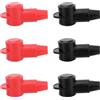 As shown 6pz Per Copri Terminali Batteria Rosso e Nero per Auto Per Protezione Batteria