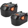 vhbw 2x Batteria per AEG ZB2E 14 STX GBS 14.4V SB2E 14.4 T Super Torque 3Ah 14,4V