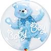Folat - Palloncino Bolle Orso Neonato, Blu, 61 m